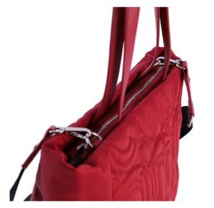 Bolso shopper AMICHI nylon con bandolera rojo