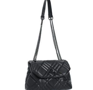 Bolso acolchado CACHAREL con solapa media negro