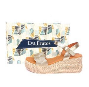 Sandalias de plataforma EVA FRUTOS oro cuerda
