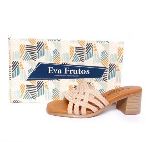 Sandalias tacón tipo zueco EVA FRUTOS dune trenzado