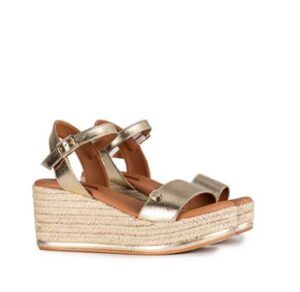 Cuña Baja Yute POPA Arambol Laminado Platino con hebilla