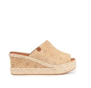 Cuña Baja Yute POPA Arenita Grabado Beige