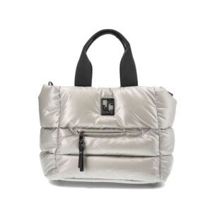 Bolso asas de mano PEPE MOLL acolchado tecno pearl