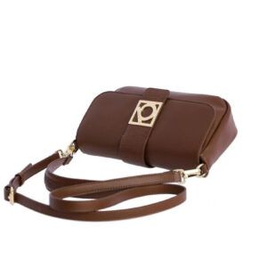 Bolso de hombro AMICHI Viena con solapa color marrón