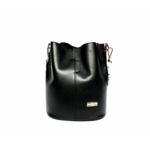 Bolso de hombro en piel auténtica negro