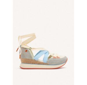 Zapatillas abiertas GIOSEPPO en piel de cuña rafia Hinesburg