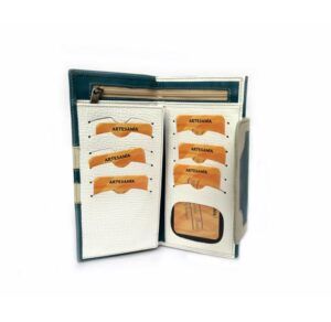 Billetero grande en piel para mujer NILO combinado