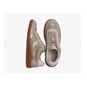 Zapatillas deportivas mujer AMICHI oro con rafia