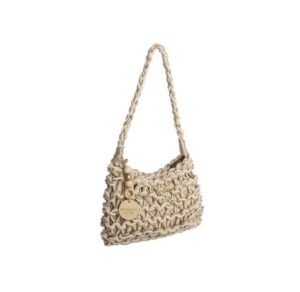 Bolso bandolera para mujer AMICHI Vela de cuerda con cierre de cremallera