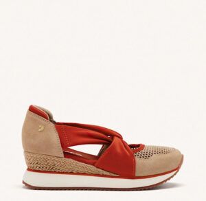 Zapatillas abiertas GIOSEPPO cuña rafia Darlington rojo