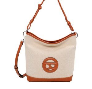 Bolso doble posición Binnari modelo Esla color cuero