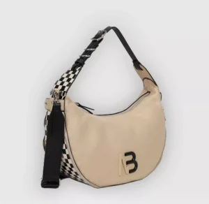 Bolso de hombro Binnari modelo Oslo beige y negro