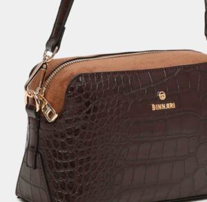 Bolso bandolera BINNARI Mandy color marrón