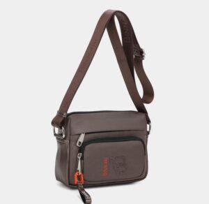 Bolso bandolera pequeña BINNARI Emilie color toffee