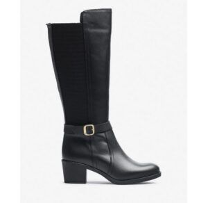 Botas de tacón en piel YOKONO Lille-001 negro