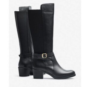 Botas de tacón en piel YOKONO Lille-001 negro